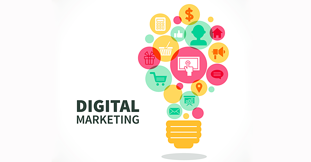 Marketing org. Digital marketing fundamentals. Digital marketing Color